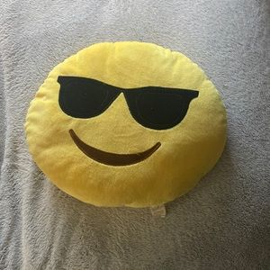 Sunglass face emoji pillow